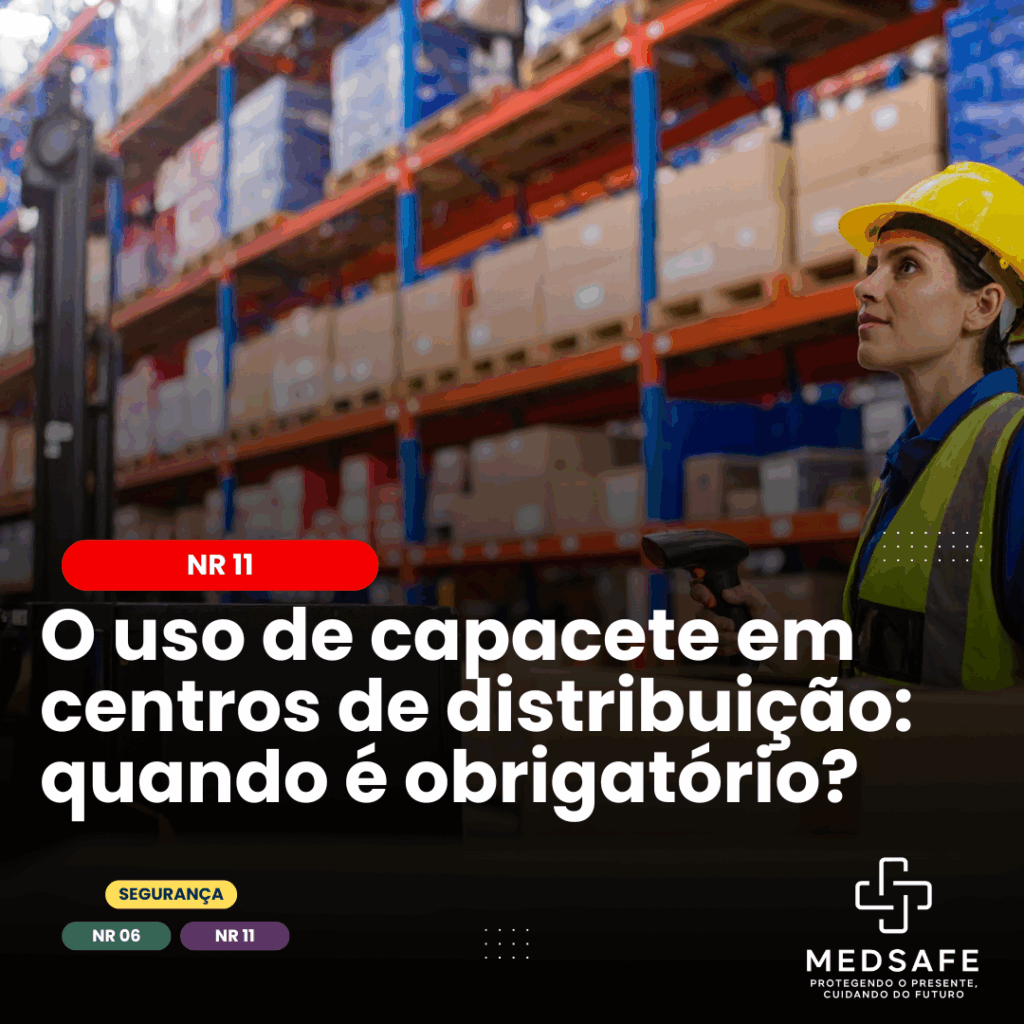 uso de capacete em centro de distribuição