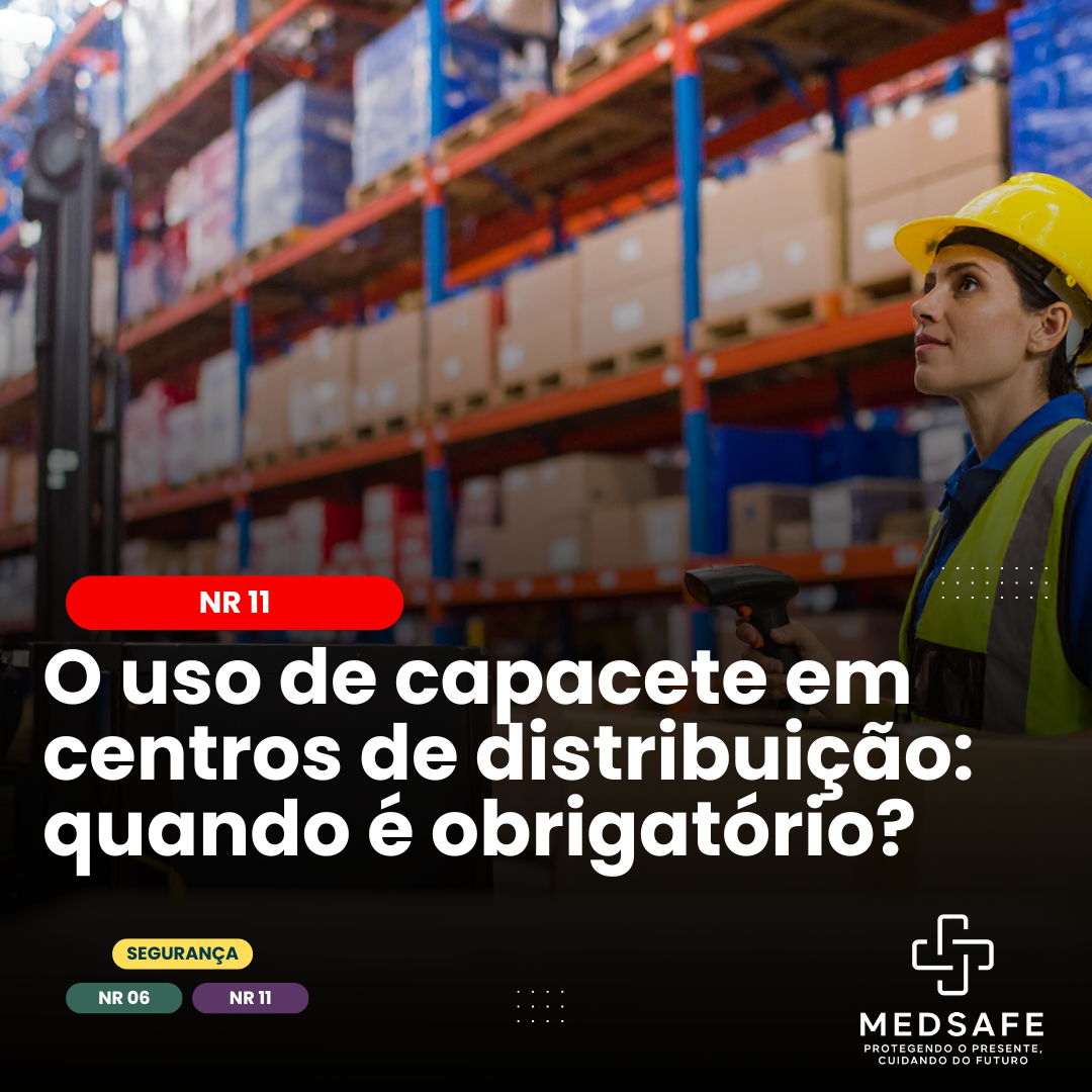 uso de capacete em centro de distribuição